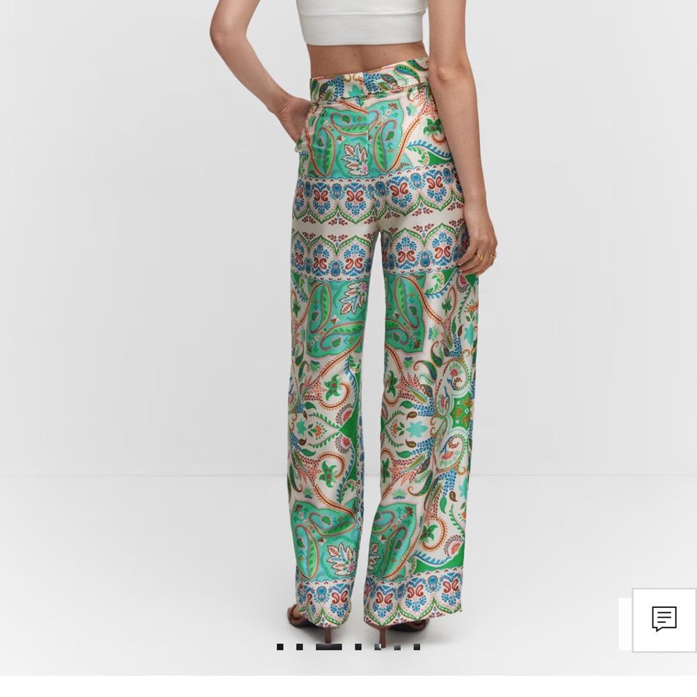 Mango Print Pants NWT - Picture 3 of 9